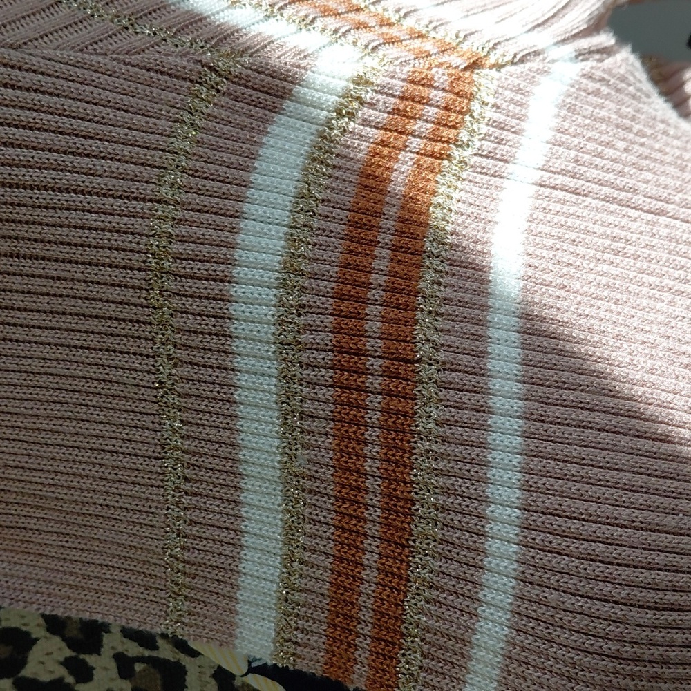 Striped Tan Long Belted Cardigan - Picture 5 of 11